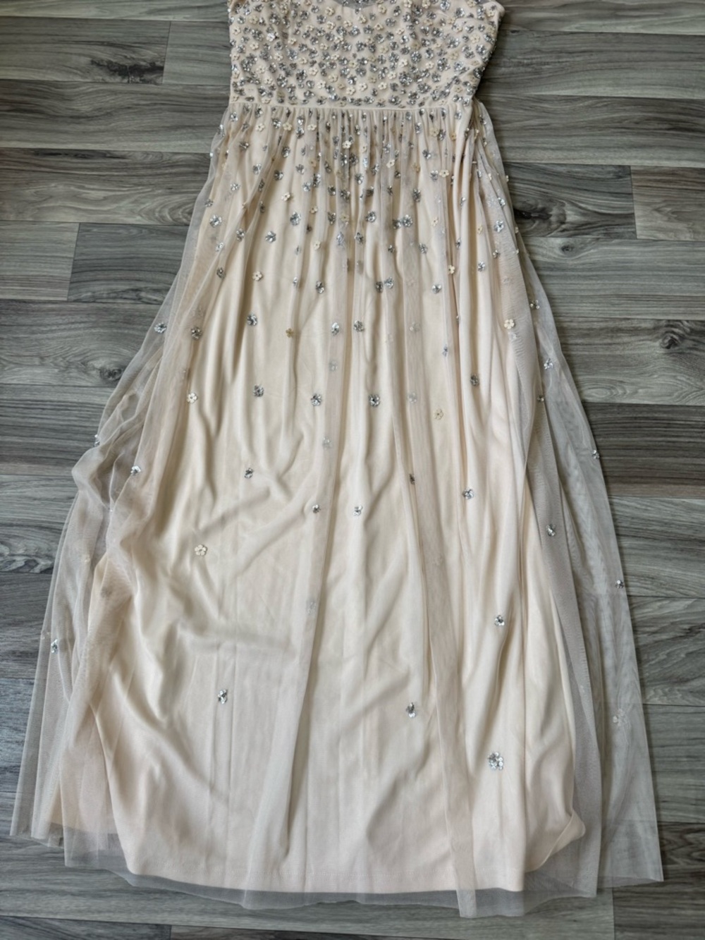 BHLDN Anthropologie Ginny Floral Beaded Maxi Dress Size US 16 - Picture 3 of 9